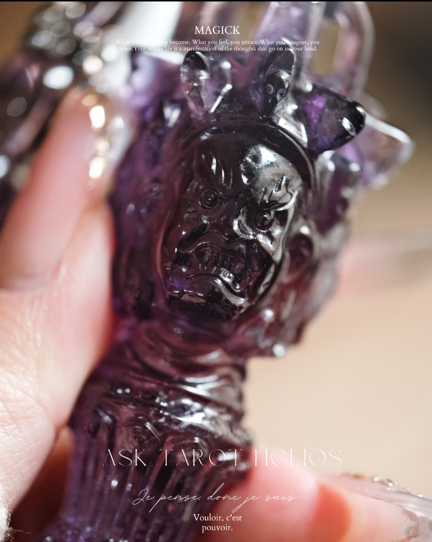 《𝐆𝐋𝐀𝐌𝐎𝐔𝐑𝐒 ・紫水晶降魔杵》  破除一切障礙· 驅散邪祟 🪨🌳｜手持、掛件系列