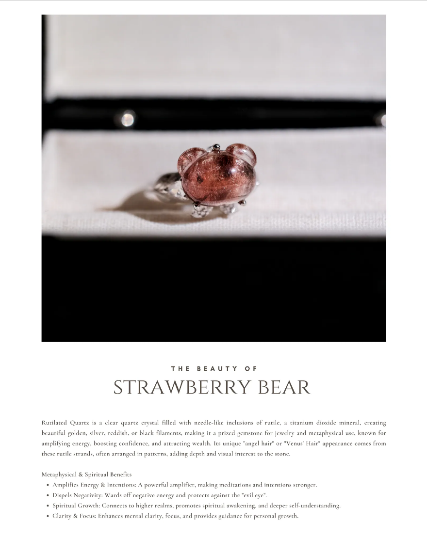 《𝐒𝐭𝐫𝐚𝐰𝐛𝐞𝐫𝐫𝐲 𝐁𝐞𝐚𝐫・草莓小熊🐻》｜人緣暴漲・走到哪都受歡迎 🧁  𝐑𝐢𝐭𝐮𝐚𝐥 𝐉𝐞𝐰𝐞𝐥𝐫𝐲