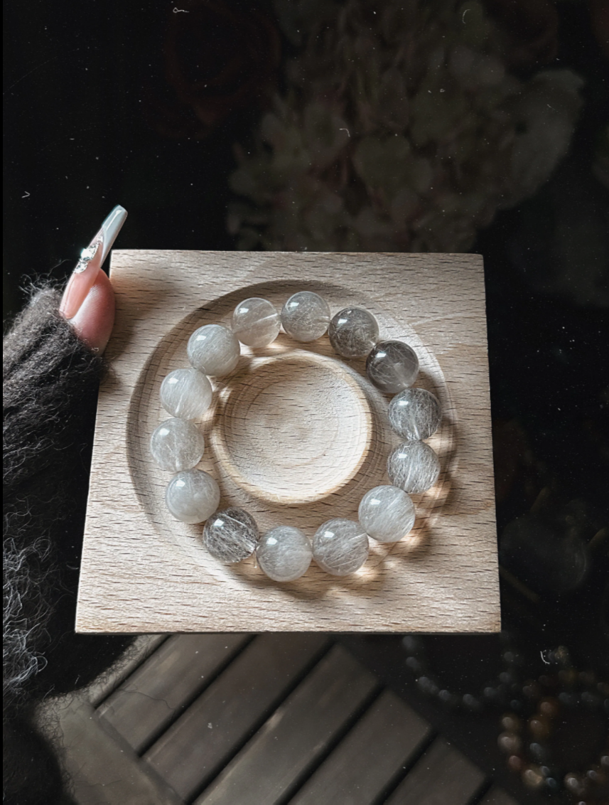 《小熊曲奇🍪》- 高品質🉑亞麻色 灰兔毛素圈▫️ 孤品 ，一物一圖。